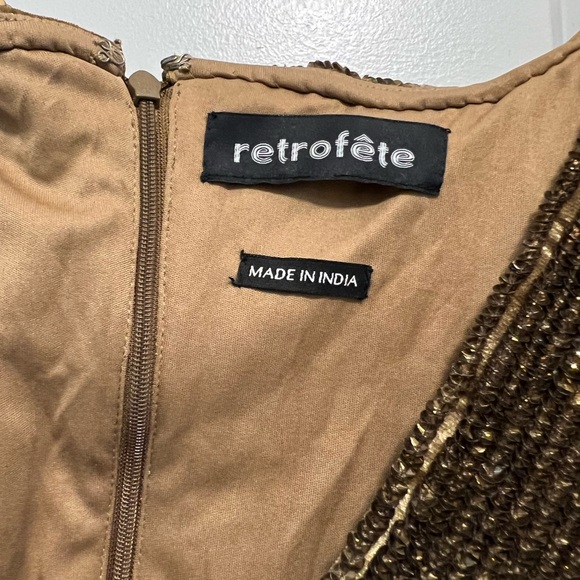 Retrofete authentic sequin dress gold size medium worn once - Picture 3 of 4